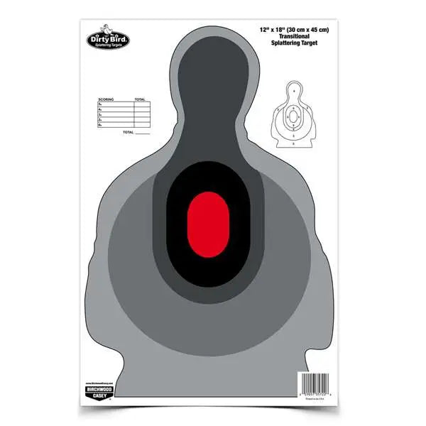 B/C TARGET DIRTY BIRD 12"x18" TRANSITIONAL SILHOUETTE 100/BOX