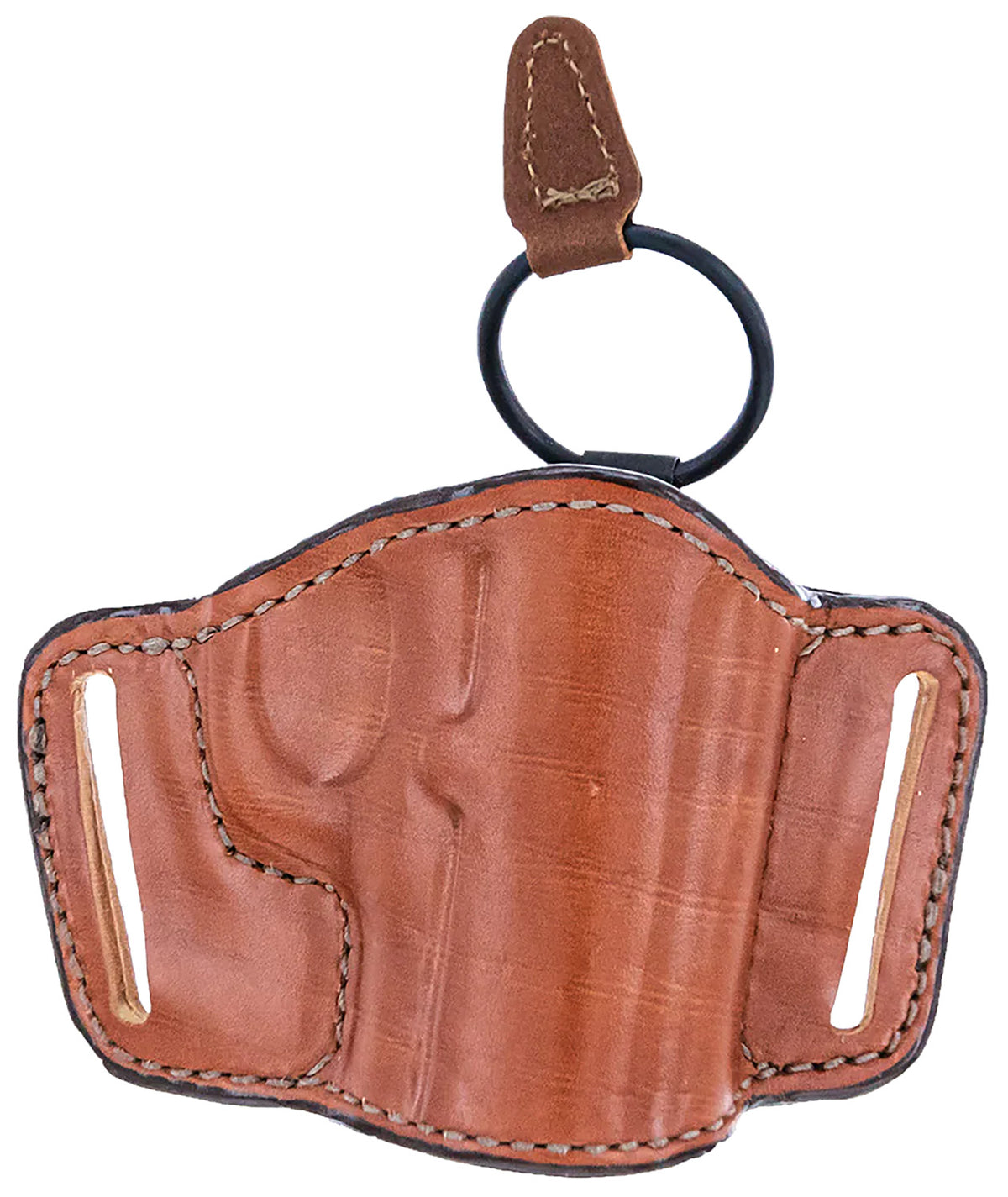 Bianchi 19242 105 Minimalist Belt Slide Holster Size 01 OWB Open Top Style made of Leather with Tan Finish fits 2" Barre