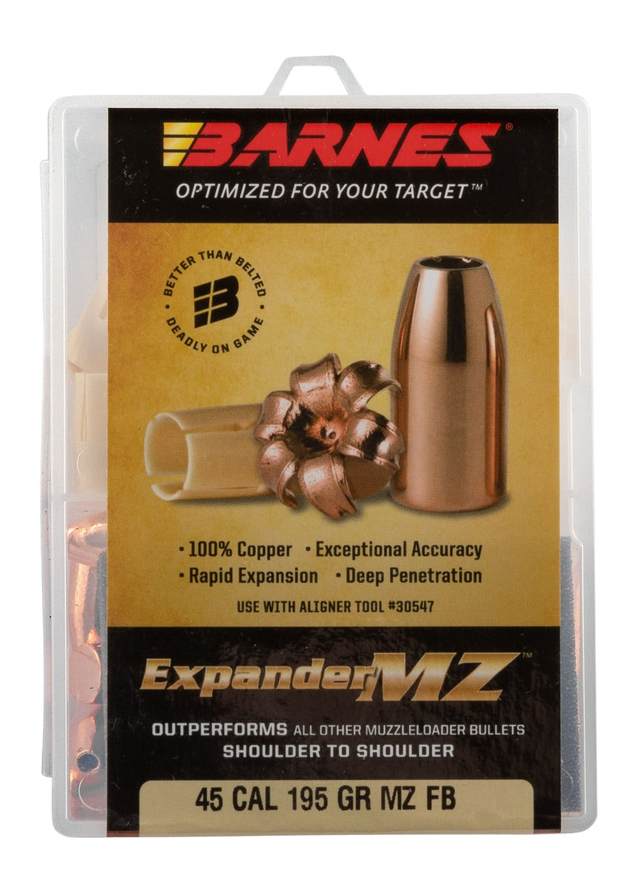 Barnes Bullets 30506 Expander MZ Muzzleloader 45 ExpanderMZ Hollow Point 195gr 15rd/Box
