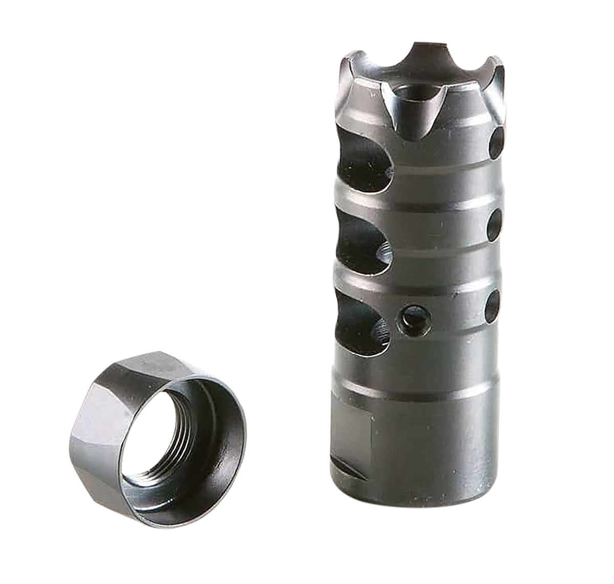 Patriot Ordnance Factory 00309 Triple Port Muzzle Brake Black Nitride 5/8"x24 Thread, 308 Win 7.62x51mm NATO