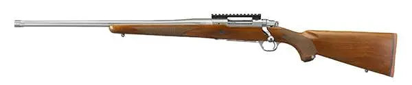 RUGER HAWKEYE HUNTER 6.5CM LFT HAND, 22" STS THRDED BBL, AMERICAN WALNUT STOCK, 4RD