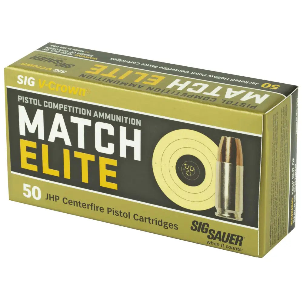 SIG SAUER V-CROWN 9MM 115GR ELITE COMPETITION 50RD BX