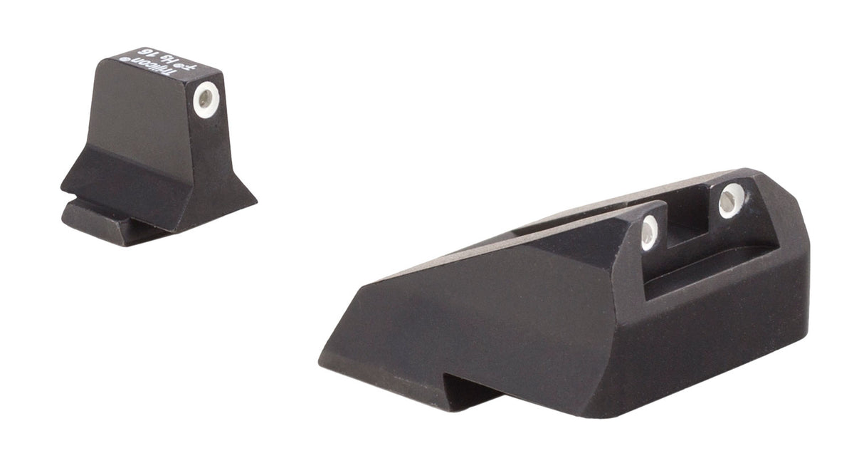 Trijicon 600900 Suppressor/Optic Height Sights  Green/Tritium White Outline Front Sight-Green/Tritium White Outline Rear