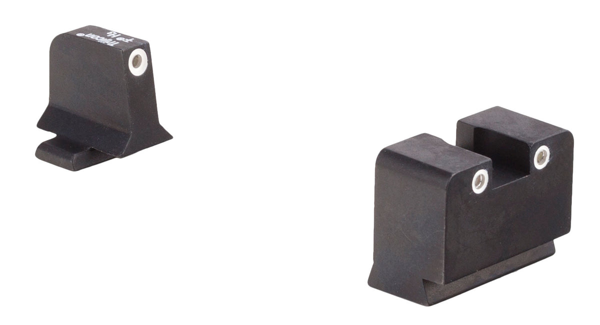Trijicon 600921 Suppressor/Optic Height Sights  Green/Tritium White Outline Front Sight-Green/Tritium White Outline Rear