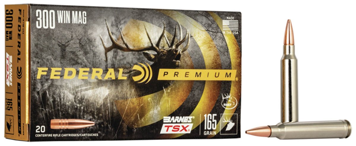 Federal P300WR Premium  300WinMag 165gr Barnes TSX 20 Per Box/10 Case