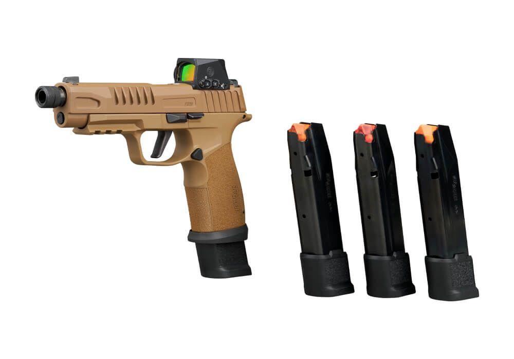 SIG P365 TacOps 9mm (4) 21rd 5.1in COY Xray 3 Thrd Bbl RXSL