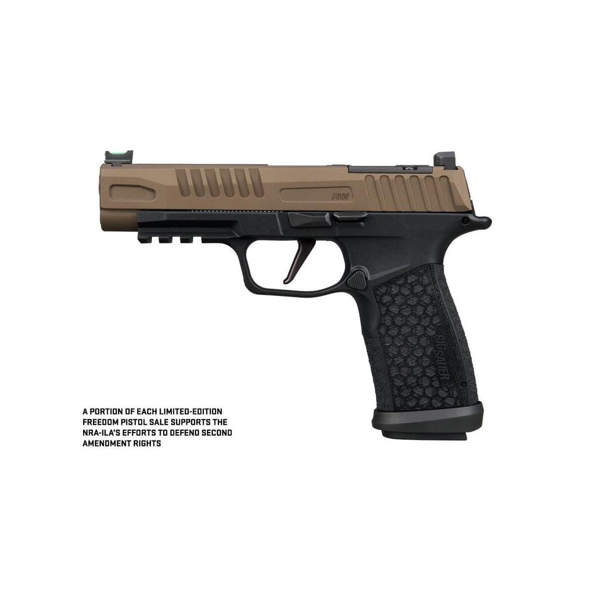 P365 9MM 4.3IN X-SER 2-T BRNZ FBR FRNT W/BLK R LXG GRIP (2)21(1)17R OR FRDM
