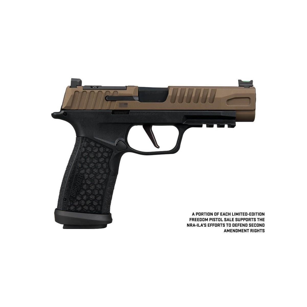 P365 9MM 4.3IN X-SER 2-T BRNZ FBR FRNT W/BLK R LXG GRIP (2)21(1)17R OR FRDM