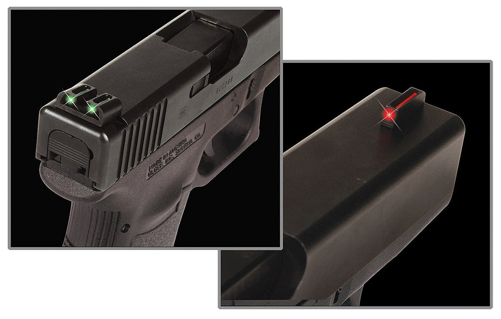 TruGlo TG131G1 Fiber-Optic  Red/Fiber Optic Front Sight-Green/Fiber Optic Rear Sight Glock 17/17L/19