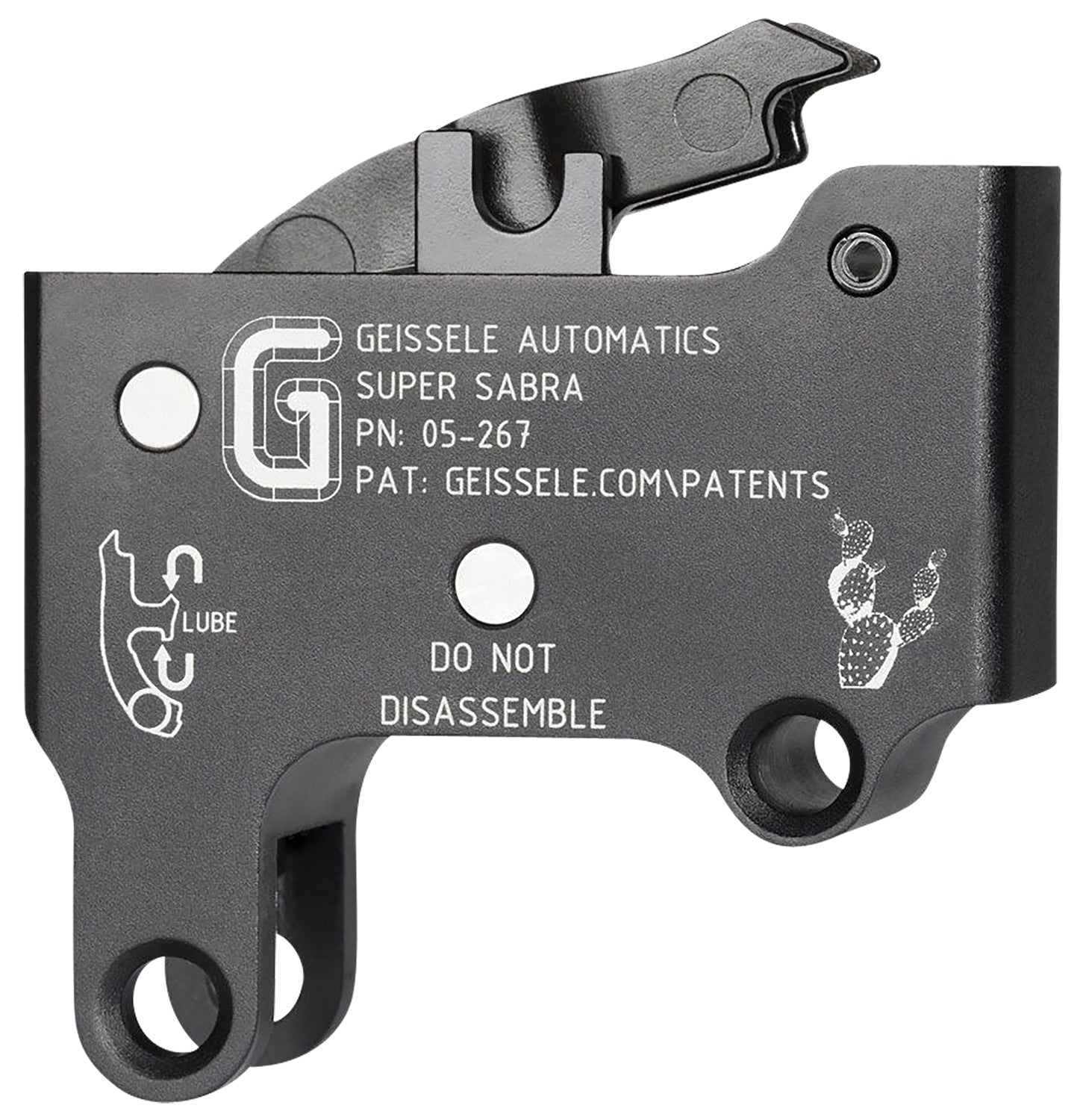 Geissele Automatics 05267 Super Sabra Trigger Pack Two-Stage Curved Trigger with 5.50-7.50 lbs Draw Weight & Black Oxide