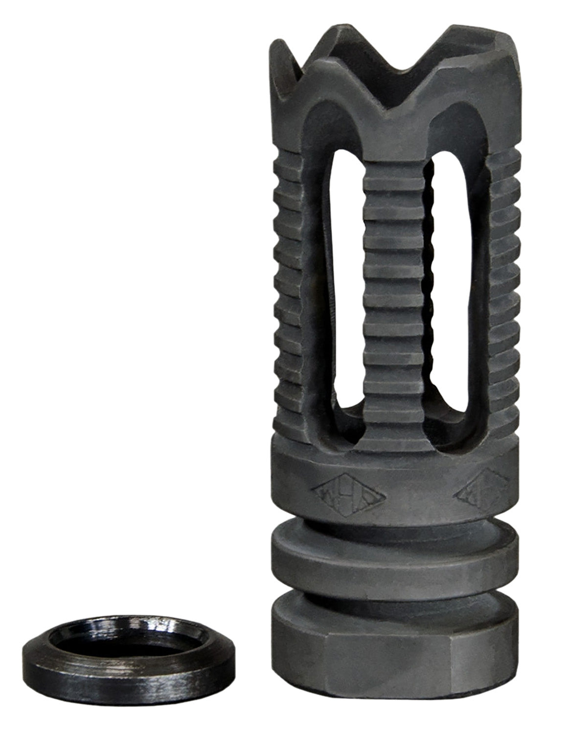 Yankee Hill 285C2 Phantom Flash Hider Black Steel with 1/2"-28 tpi Threads & Teeth for 5.56x45mm NATO AR-Platform