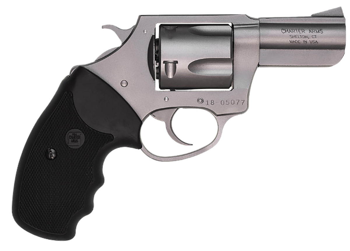Charter Arms 74420 Bulldog  Large 44 Special, 5 Shot 2.50" High Polished Stainless Steel Barrel, Cylinder & Frame w/Blac
