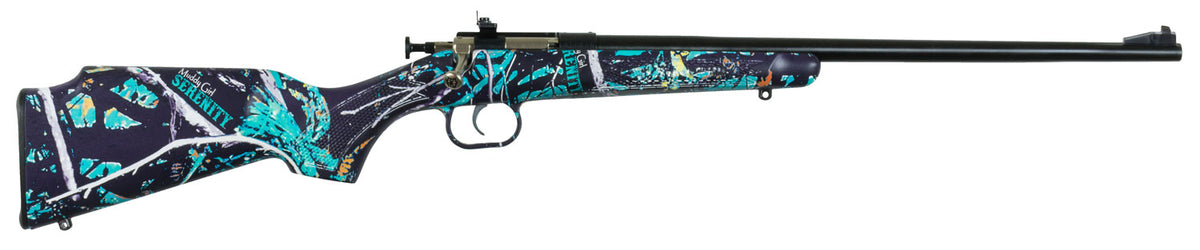Crickett KSA2172 Youth  22 LR 1rd 16.12" Blued Barrel & Receiver, Fixed Front/Adjustable Rear Peep Sights, Muddy Girl Se