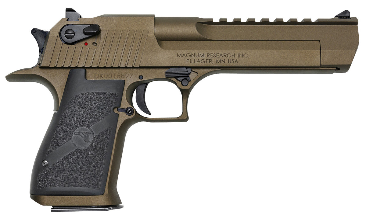 Magnum Research DE50BB Desert Eagle Mark XIX 50 AE 6" 7+1 Burnt Bronze Cerakote Carbon Steel Frame & Slide Black Rubber 