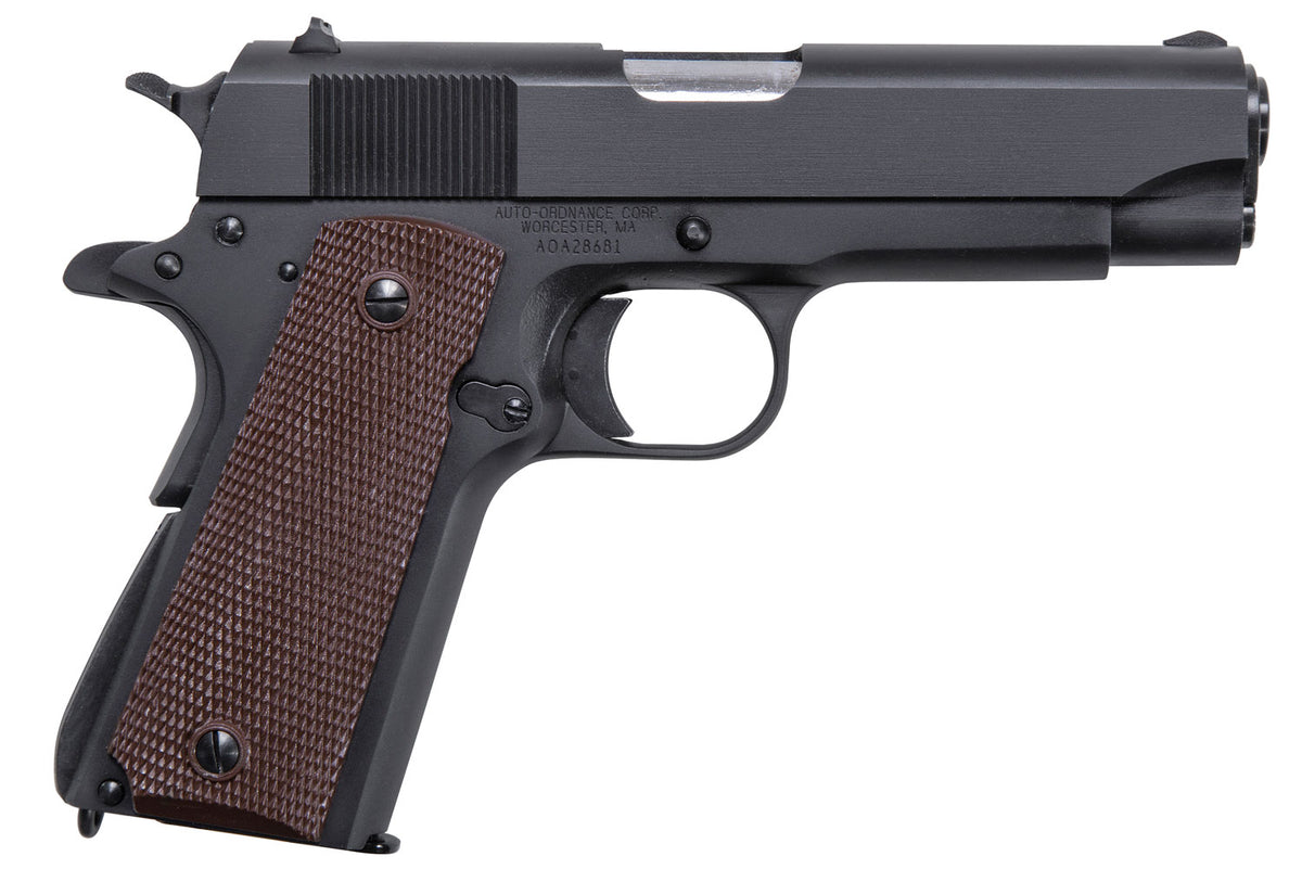 Auto-Ordnance 1911BKOC 1911 A1 Commander 45 ACP 7+1 4.25" Matte Black Serrated  Carbon Steel Slide Matte Black Matte Bla