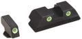 AmeriGlo GL113 Classic Tritium Sight Set for Glock  Green Tritium White Outline Front Sight-Green Tritium White Outline 