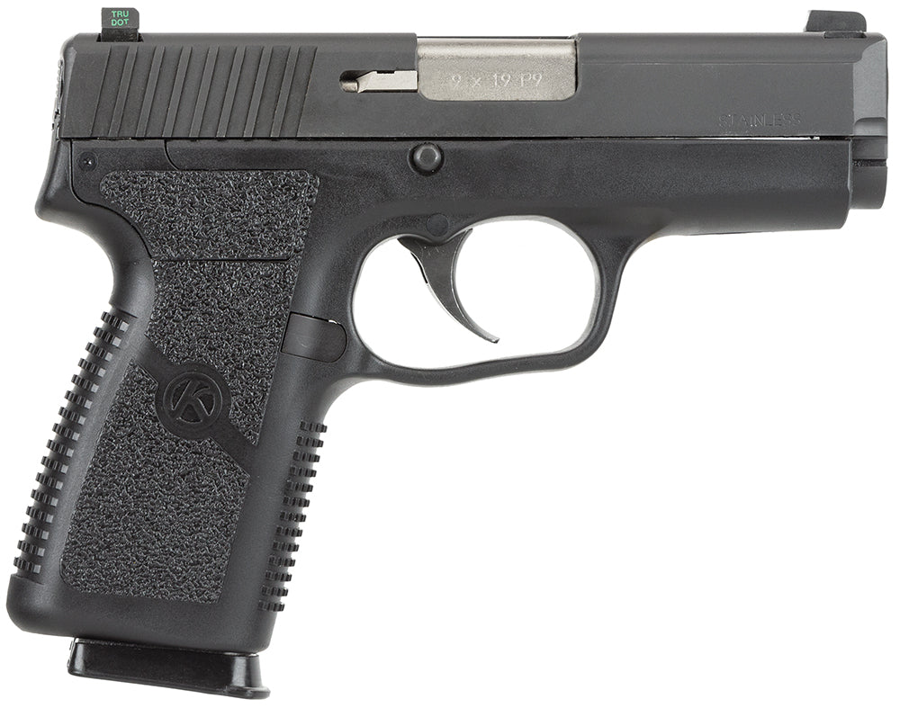 Kahr Arms KP9094N P *CA Compliant 9mm Luger Caliber with 3.60" Barrel, 7+1 Capacity, Black Finish Frame, Serrated Matte 