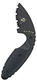 Ka-Bar 1481 TDI Law Enforcement 2.31" Fixed Drop Point Serrated Black AUS-8A SS Blade, Black Zytel Handle, Includes Belt