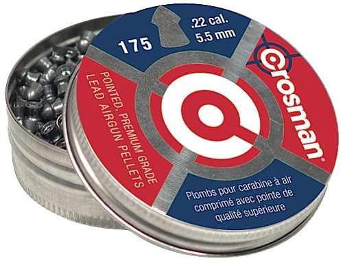 Crosman P022 Premier Pointed 22 Lead Pointed Hunting Pellet 175/Tin