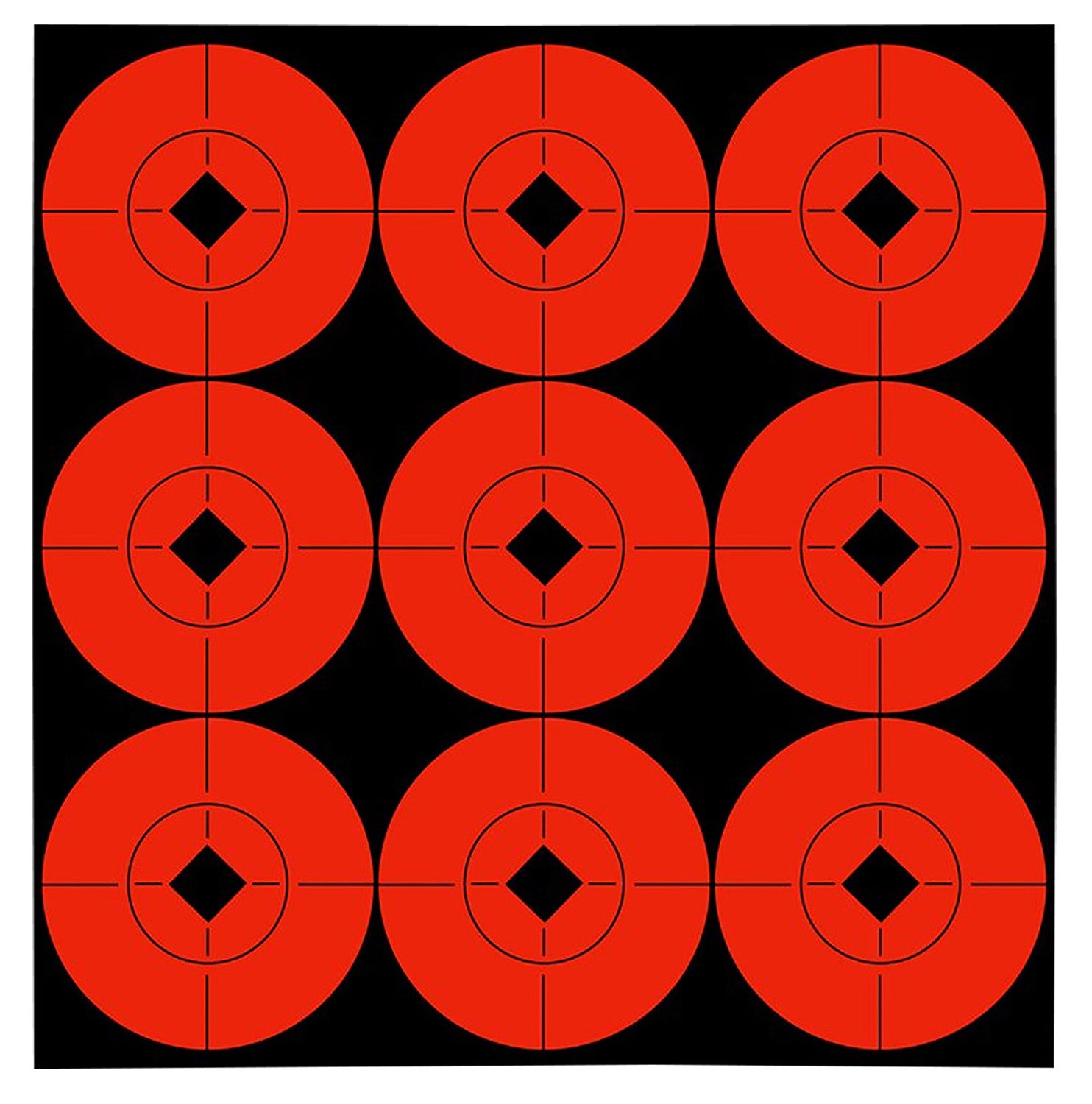 Birchwood Casey 33902 Target Spots  Self-Adhesive Paper Black/Orange 2" Bullseye 90 Pack