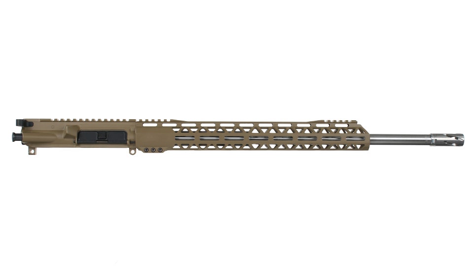 BC-15 .22 ARC Flat Dark Earth Cerakote Forged Complete Upper Assembly, 20" Stainless Heavy Barrel, 1:7 Twist, Rifle Length Gas System, 15" M-LOK Rail