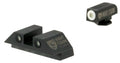 Night Fision GLK001003WGW Tritium Night Sights For Glock  Green Tritium White Outline Front Sight- Green Tritium White O