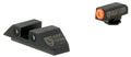 Night Fision GLK001003OGW Tritium Night Sights For Glock  Green Tritium Orange Outline Front Sight- Green Tritium White 