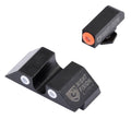 Night Fision GLK001007OGW Tritium Night Sights For Glock  Green Tritium Orange Outline Front Sight- Green Tritium White 