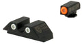 Night Fision GLK001007OGZ Tritium Night Sights For Glock  Green Tritium Orange Outline Front Sight- Green Tritium Black 