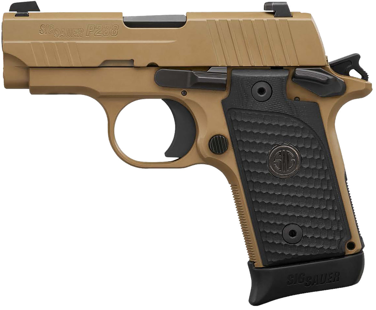 Sig Sauer 238380ESCPN P238 Micro-Compact Emperor Scorpion 380 ACP 2.70" 6+1 & 7+1 Flat Dark Earth Hardcoat Anodized Flat
