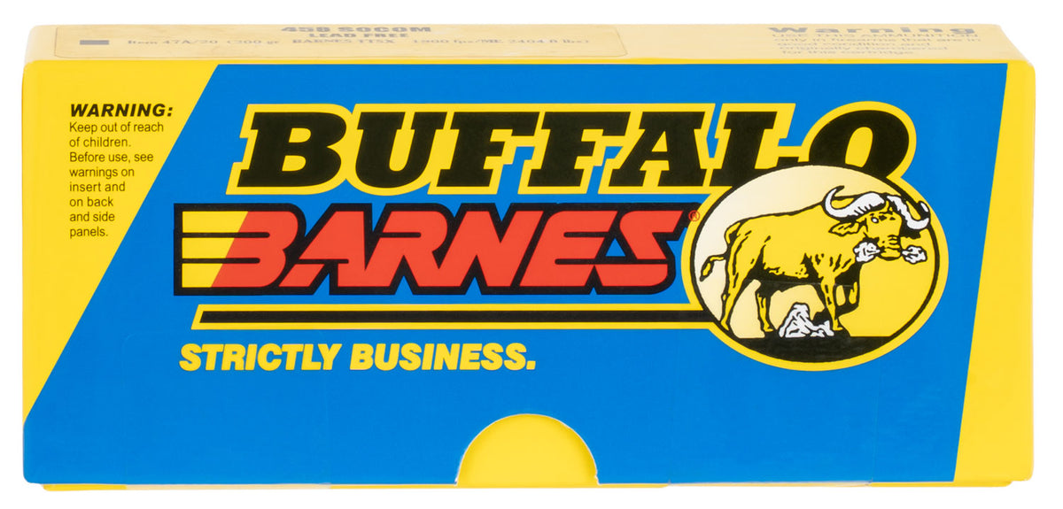 Buffalo Bore Ammunition 47A20 Hunting & Sniping Strictly Business 458SOCOM 300gr Barnes Tipped TSX Lead Free 20 Per Box/