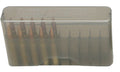 MTM Case-Gard J20L41 Slip-Top Ammo Box  Multi-Caliber Clear Smoke Polypropylene 20rd