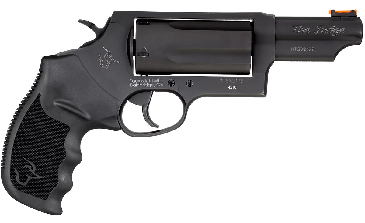 Taurus 2-441031MAG Judge Magnum Compact 45 Colt (Long Colt)/410 Gauge 5 Shot 3" Matte Black Oxide Steel Barrel, Cylinder