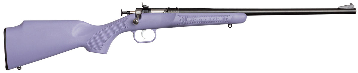 Crickett KSA2306 Youth  22 LR 1rd 16.12" Blued Barrel & Receiver, Fixed Front/Adjustable Rear Peep Sights, Purple Synthe