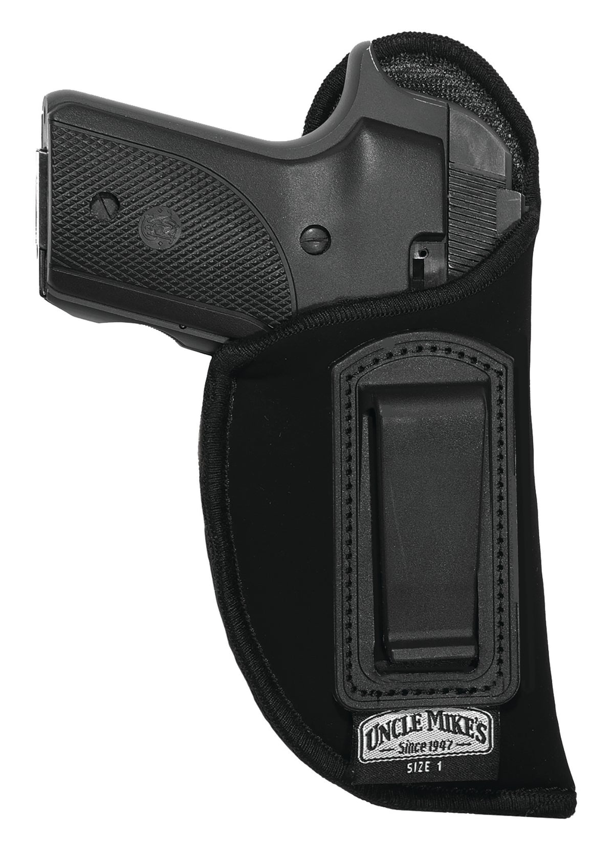 Uncle Mike's 89362 Inside The Pants Holster IWB Size 36 Black Suede Like Belt Clip Fits Sm Frame 5rd Revolver w/Hammer S