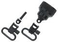 Uncle Mike's 18015 Mag Cap Swivel Set made of Steel with Blue Finish, 1" Loop Size & Quick Detach Style for  20 Gauge Re