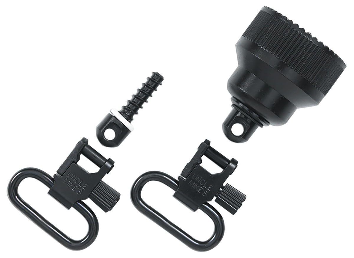 Uncle Mike's 18015 Mag Cap Swivel Set made of Steel with Blue Finish, 1" Loop Size & Quick Detach Style for  20 Gauge Re