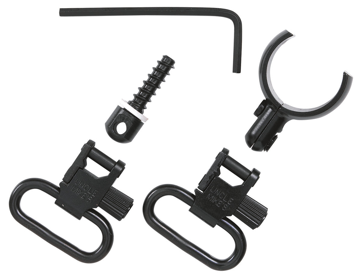 Uncle Mike's 15922 Magnum Band Swivel Set Quick Detach 115 SG-12 Blued 1" Loop for Winchester 101/201 12 Gauge O/U Shotg