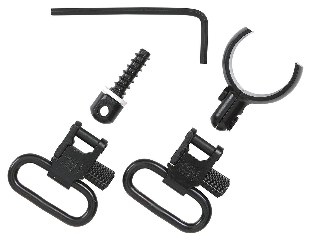 Uncle Mike's 15972 Magnum Band Swivel Set Blued Steel, 1" Loop Size, Quick Detach 115 SG-4 Style for Some 20 Gauge Shotg
