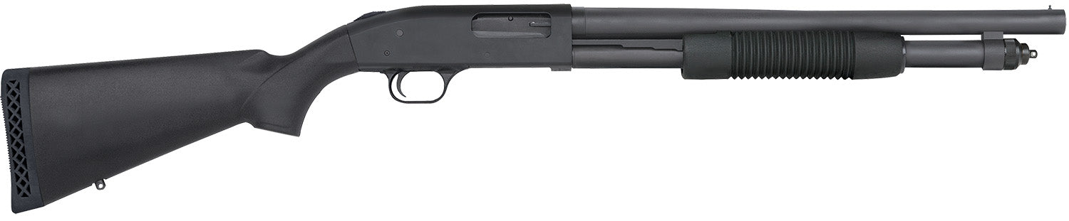 Mossberg 50778 590 Tactical 12 Gauge 6+1 3" 18.50" Cylinder Bore Barrel, Matte Blued Metal Finish, Dual Extractors, Dril