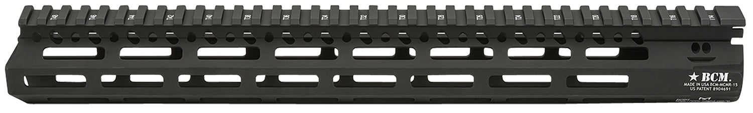BCM MCMR15556BLK BCMGunfighter MCMR 15" M-LOK, Free-Floating Style Made of Aluminum with Black Anodized Finish for AR-Pl