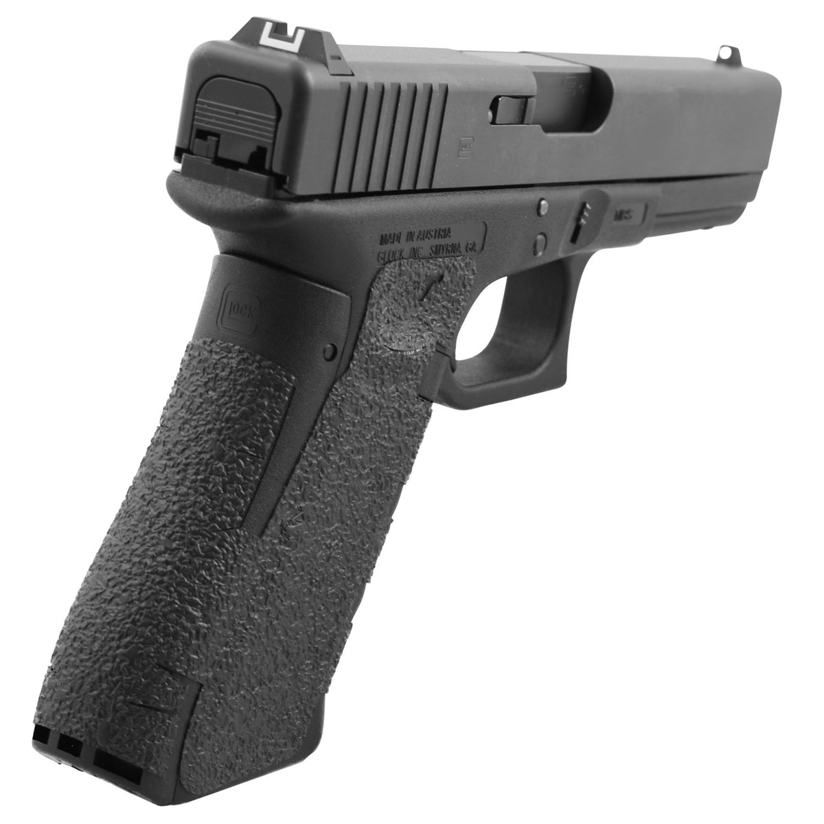 Talon Grips 379R Adhesive Grip  Compatible w/Glock 17/19x/22/24/31/34/35/37/45/47 Gen5 w/No Backstrap, Black Textured Ru