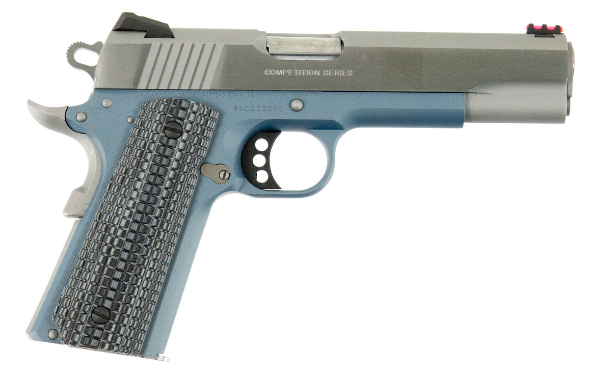 Colt Mfg O1072CCSBT 1911 Competition 9mm Luger Caliber with 5" National Match Barrel, 9+1 Capacity, Blue Titanium Finish