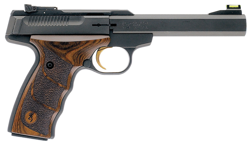 Browning 051428490 Buck Mark Plus UDX *CA Compliant 22 LR 10+1 5.50" Matte Black Slab Side Barrel, Matte Black Serrated 
