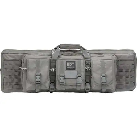BULLDOG CASE TACTICAL 37" DOUBLE TACTICAL RIFLE CASE SEAL GREY W/ BACK STRAPS (5 PER CASE)