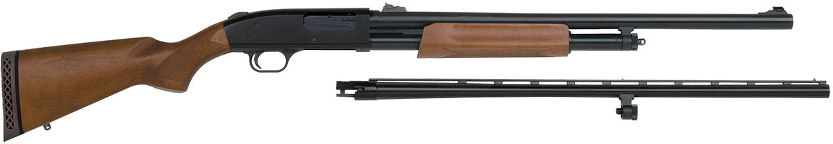 Mossberg 54264 500 Combo 12 Gauge 5+1 3" 24" Slugster/28" Vent Rib Steel Barrels, Dual Extractors,  Blued Steel Receiver