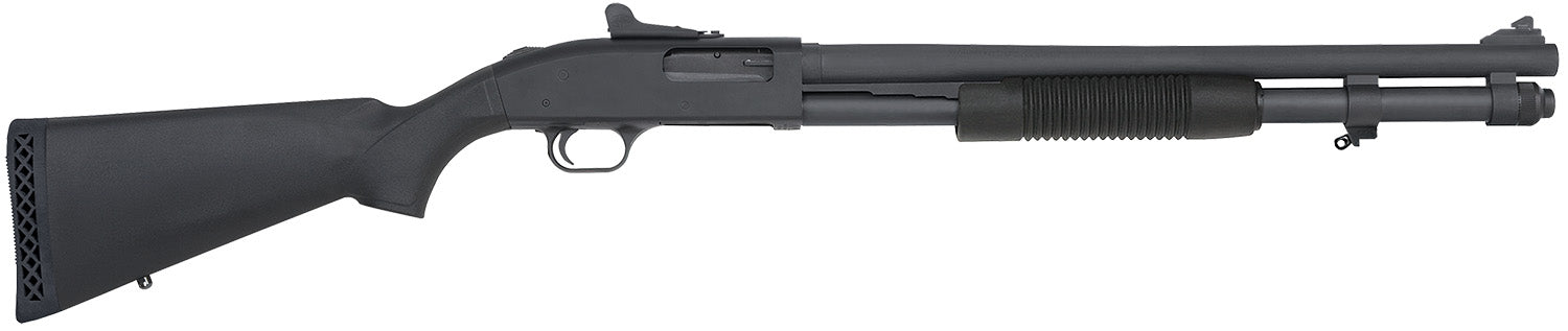 Mossberg 51663 590A1  12 Gauge Pump 3" 8+1 20" Black Parkerized Heavy-Walled Barrel, Black Parkerized Drilled & Tapped R