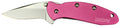 Kershaw 1600PINK Chive  1.90" Folding Drop Point Plain Bead Blasted 420HC SS Blade Pink Anodized Aluminum Handle Include