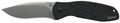 Kershaw 1670S30V Blur  3.40" Folding Drop Point w/Recurve Plain Stonewashed Powder Coated CPM S30V SS Blade Black Anodiz
