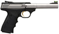 Browning 051442490 Buck Mark Camper *CA Compliant 22 LR 10+1 5.50" Taper Bull Barrel, Matte Stainless Serrated SS Slide 